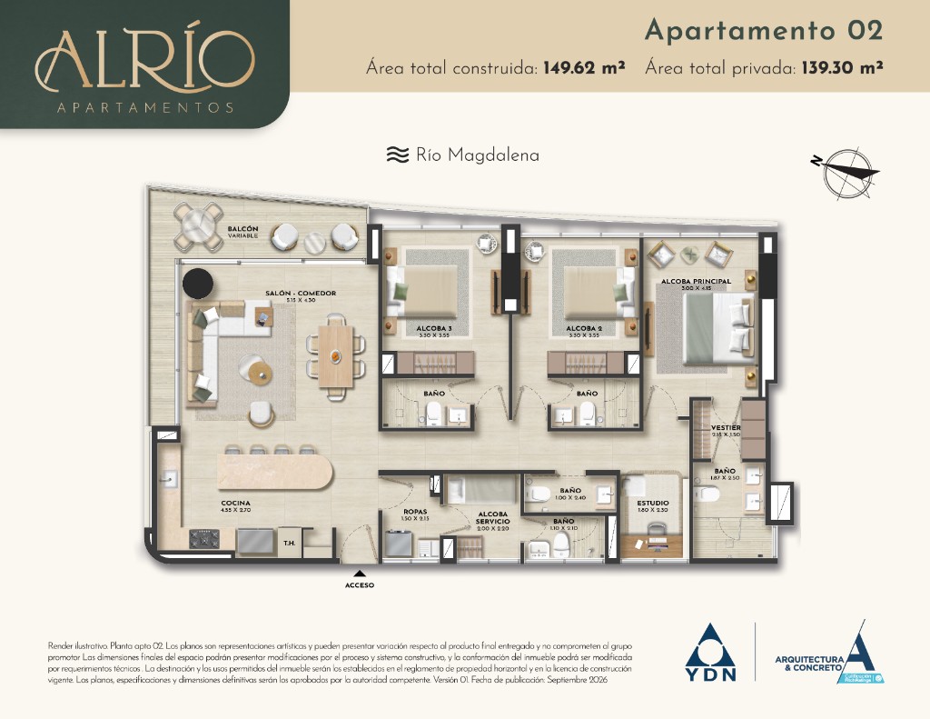 Apartamento 02 ALRÍO