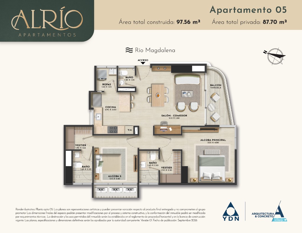 Apartamento 05 ALRÍO